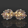Rhinestone Bow Barrettes CHA211 Champagne Bazaare Mart Rhinestone Bow Barrettes