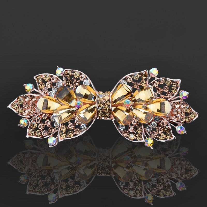 Rhinestone Bow Barrettes - Bazaare Mart
