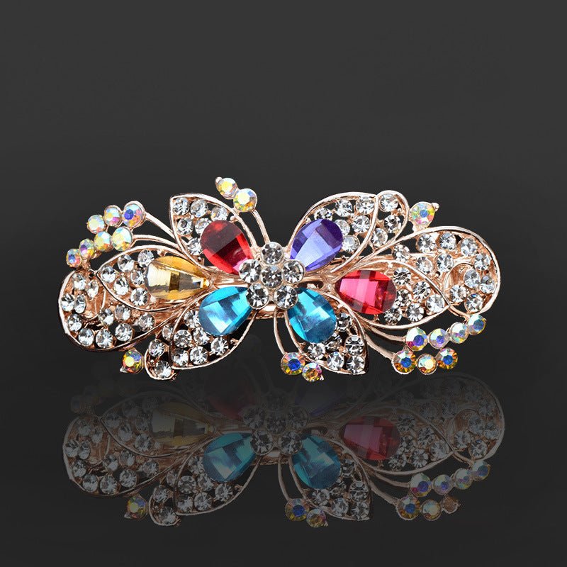 Rhinestone Bow Barrettes - Bazaare Mart