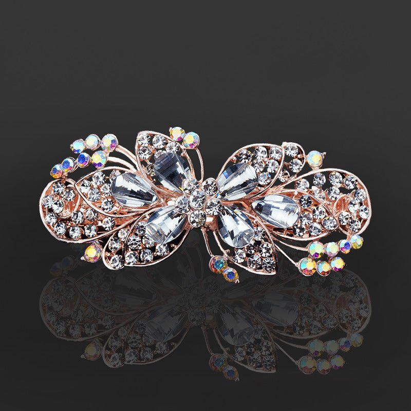 Rhinestone Bow Barrettes - Bazaare Mart