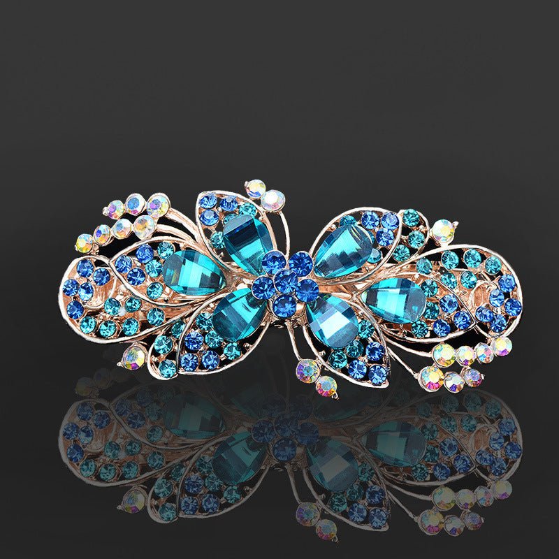 Rhinestone Bow Barrettes - Bazaare Mart