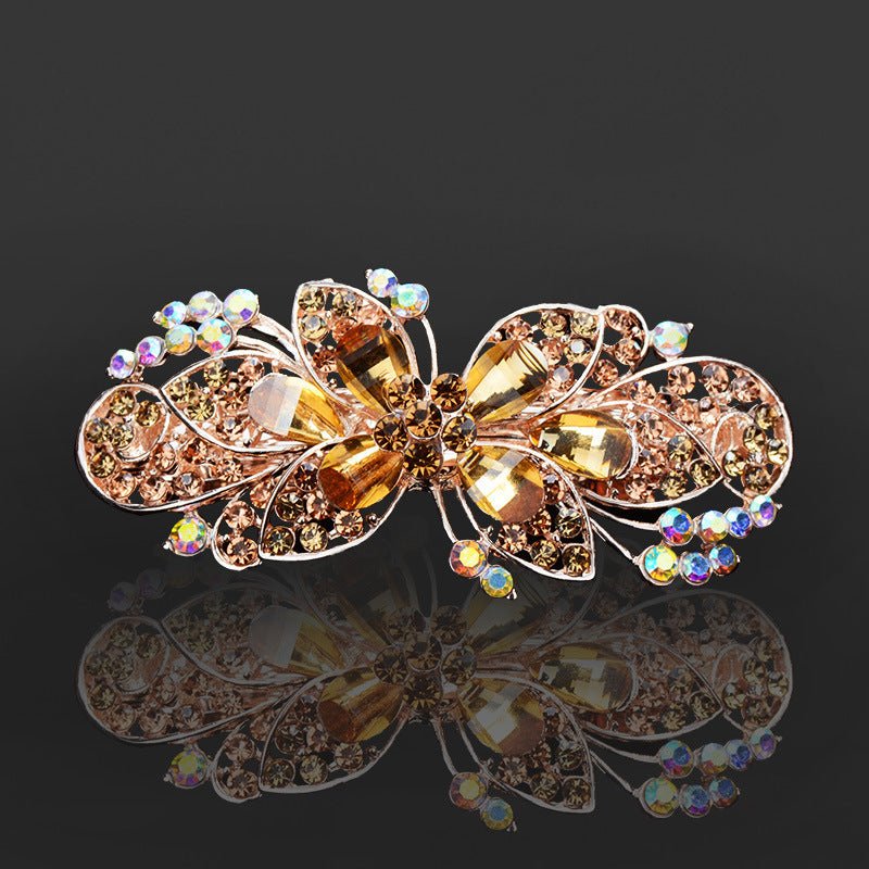Rhinestone Bow Barrettes - Bazaare Mart