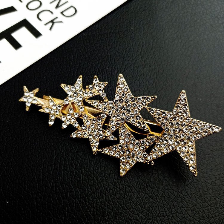 Rhinestone Stars Hair Clip - Bazaare Mart