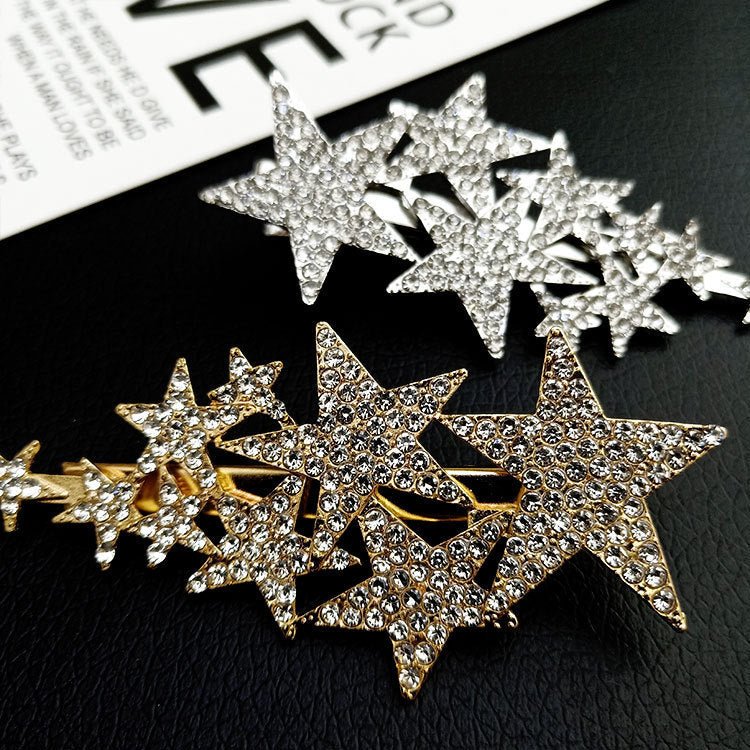 Rhinestone Stars Hair Clip - Bazaare Mart