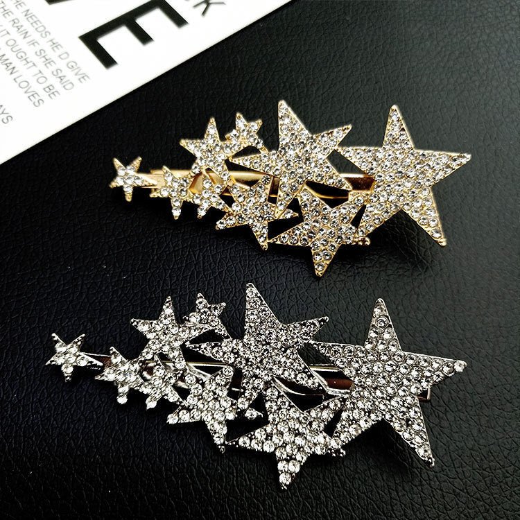 Rhinestone Stars Hair Clip - Bazaare Mart
