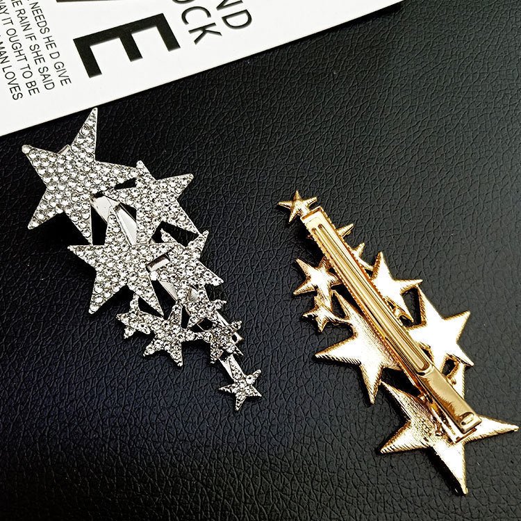 Rhinestone Stars Hair Clip - Bazaare Mart