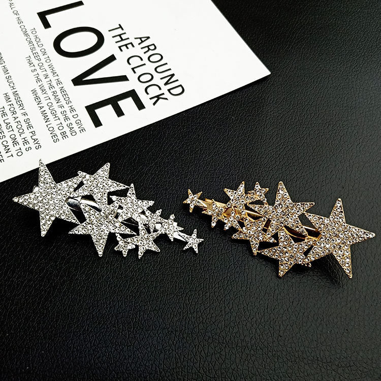 Rhinestone Stars Hair Clip - Bazaare Mart