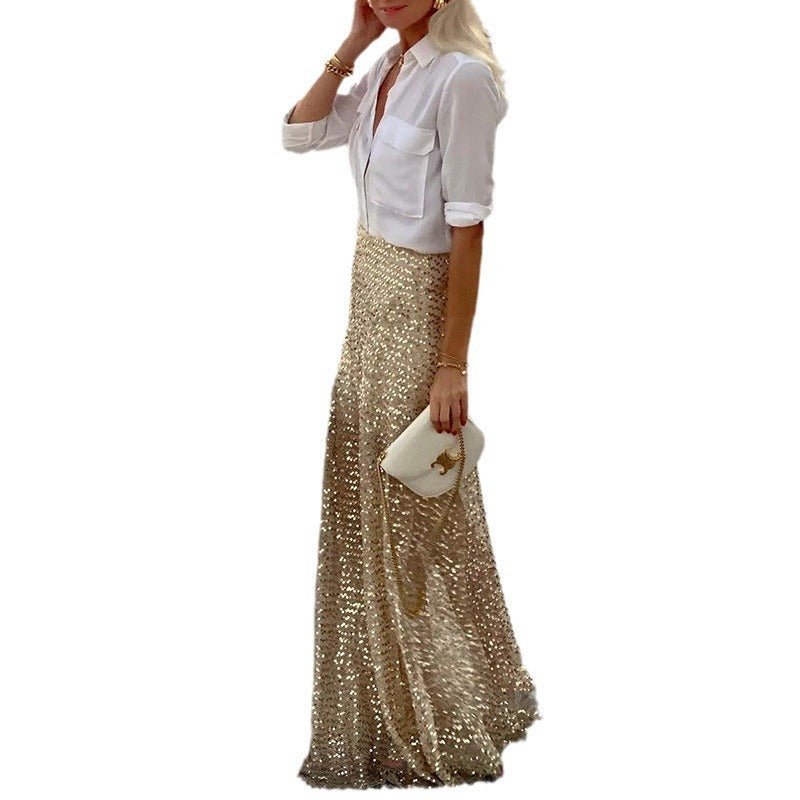 Sequin Maxi Skirt - Bazaare Mart