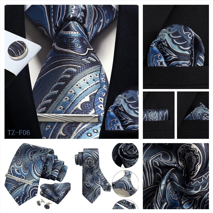 Silk Paisley 4pc Necktie Set - Bazaare Mart
