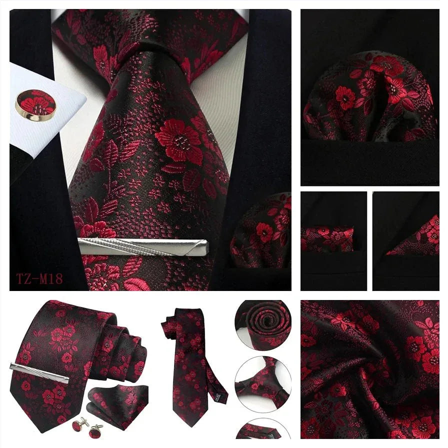 Silk Paisley 4pc Necktie Set Bazaare Mart Necktie 4pc. Set