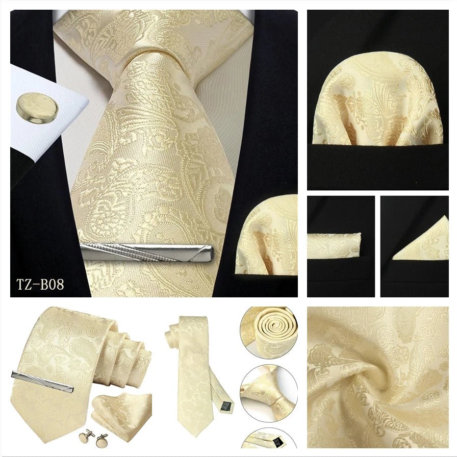 Silk Paisley 4pc Necktie Set - Bazaare Mart
