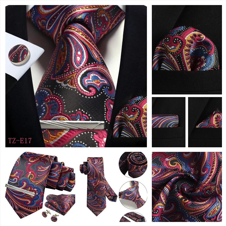 Silk Paisley 4pc Necktie Set - Bazaare Mart
