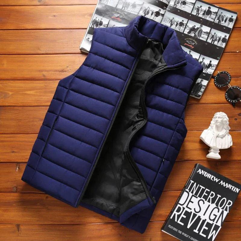 Sleek Puffer Vest Dark Blue Bazaare Mart Unisex Puffer Vest