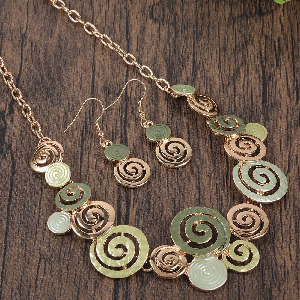 Spiral Necklace and Earring Set - Bazaare Mart