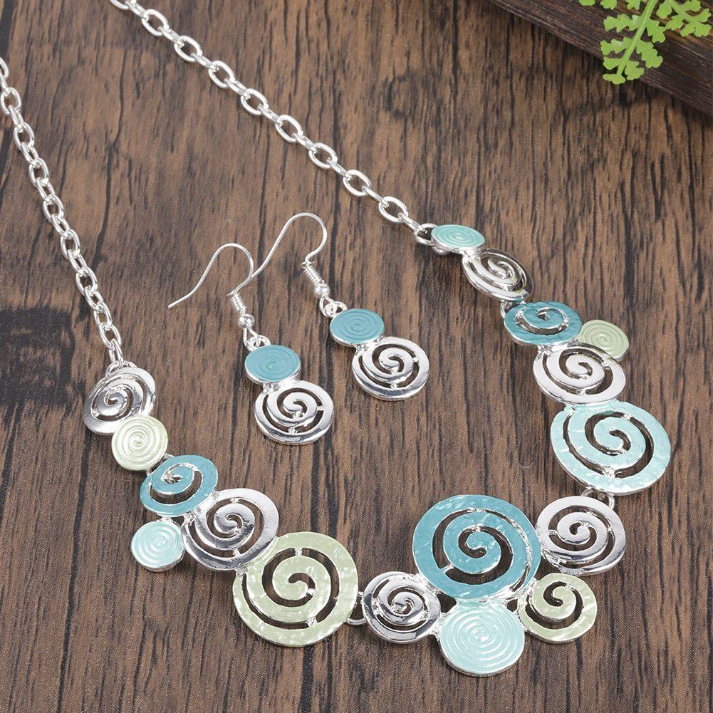 Spiral Necklace and Earring Set - Bazaare Mart