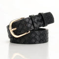 Trendy Woven Imitation Leather Belt Black 106cm To 109cm Bazaare Mart Lattice Woven Belt