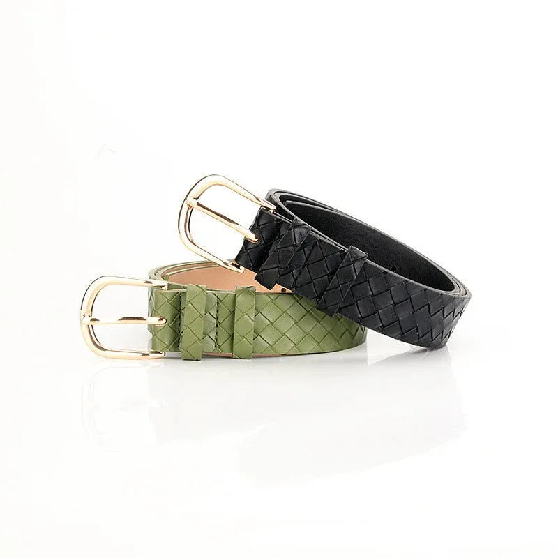 Trendy Woven Imitation Leather Belt Bazaare Mart Lattice Woven Belt