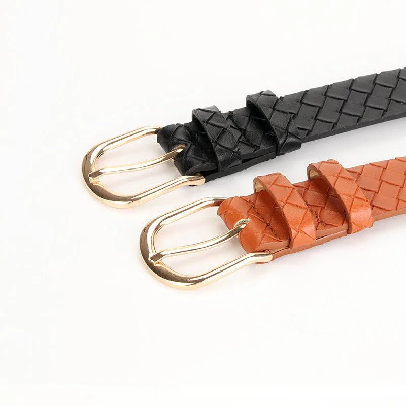 Trendy Woven Imitation Leather Belt Bazaare Mart Lattice Woven Belt