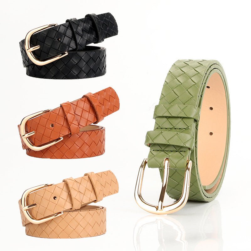 Trendy Woven Imitation Leather Belt - Bazaare Mart