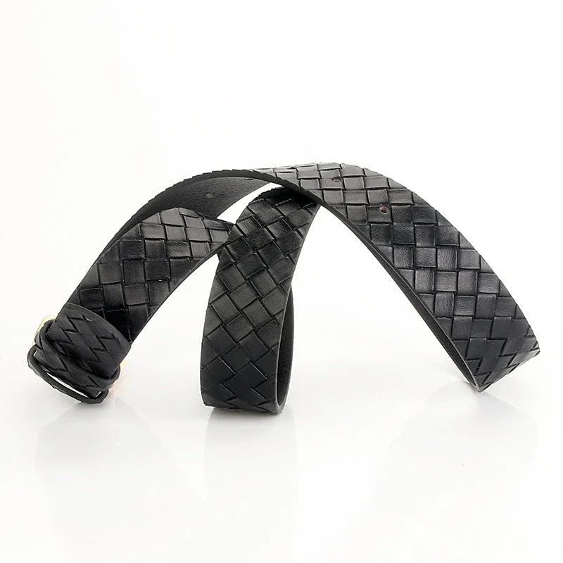 Trendy Woven Imitation Leather Belt Bazaare Mart Lattice Woven Belt