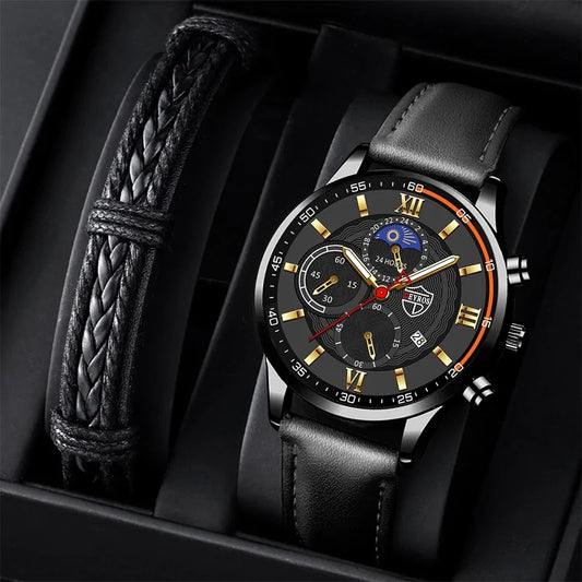 Men's Casual Leather Watch