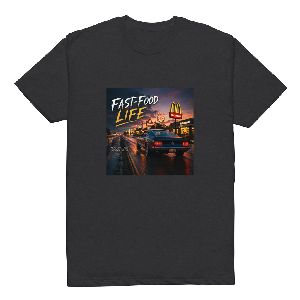 Fast Food Life T-Shirt Black Bazaare Mart Graphic Tees