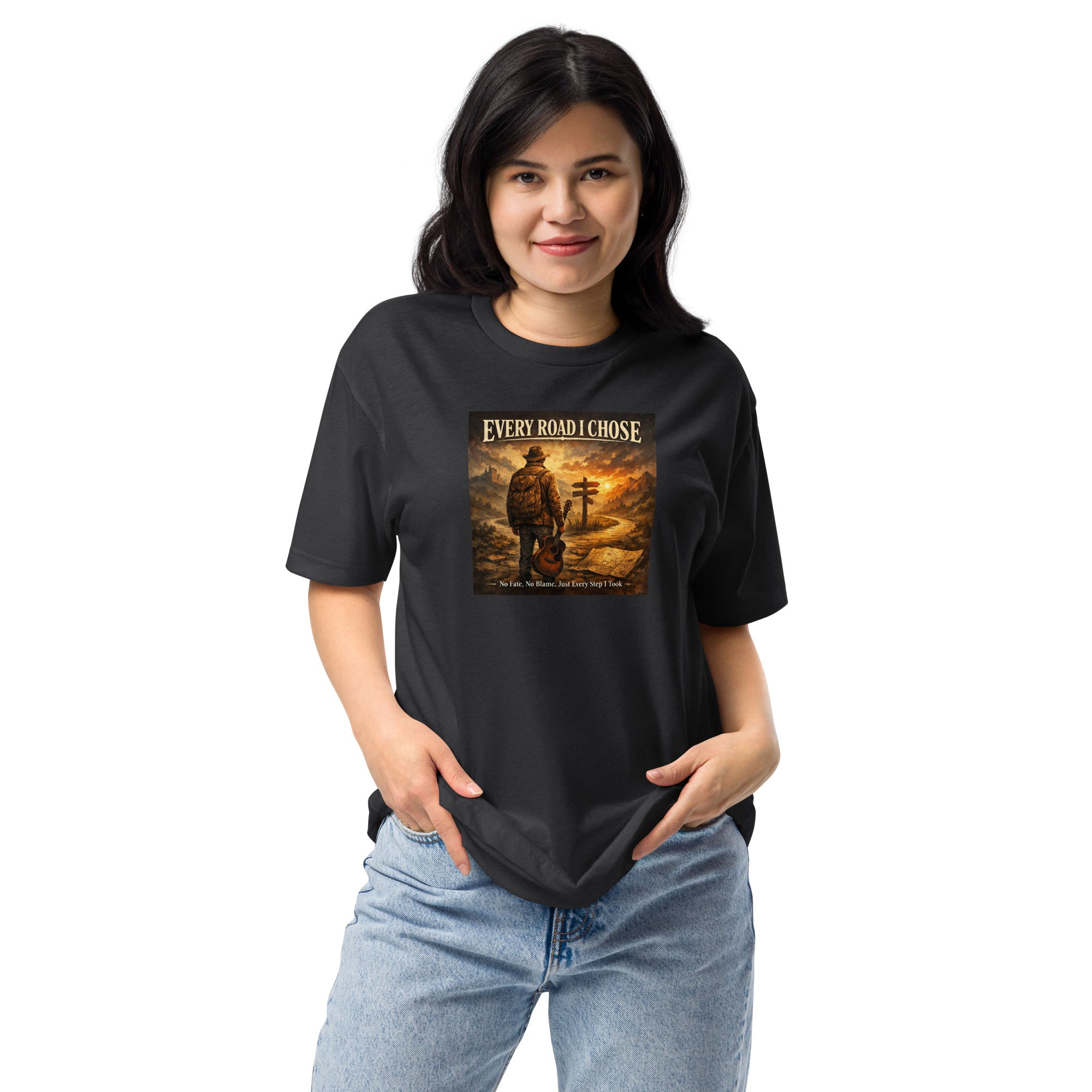 Every Road I Chose T-Shirt Black Bazaare Mart