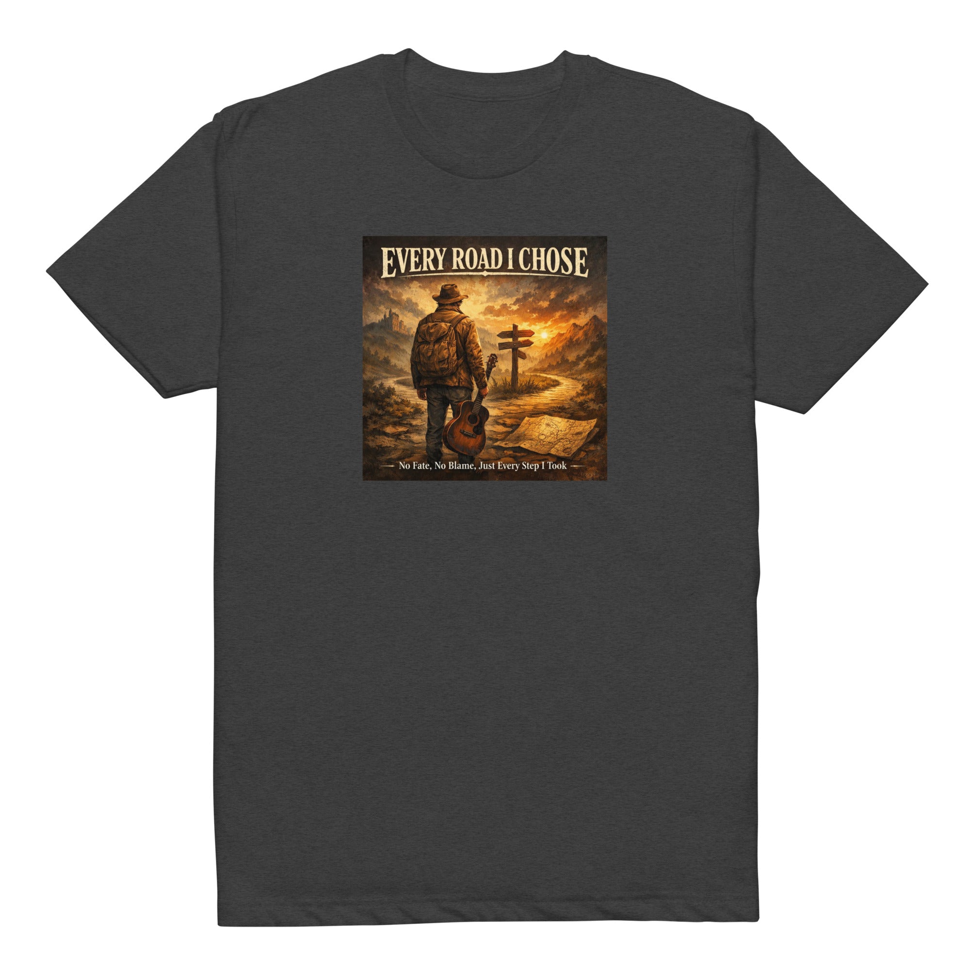 Every Road I Chose T-Shirt Charcoal Bazaare Mart Graphic Tees