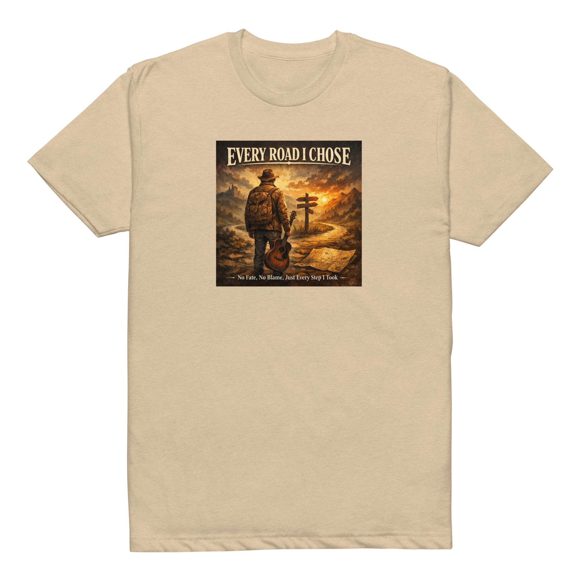 Every Road I Chose T-Shirt Heather Tan Bazaare Mart Graphic Tees