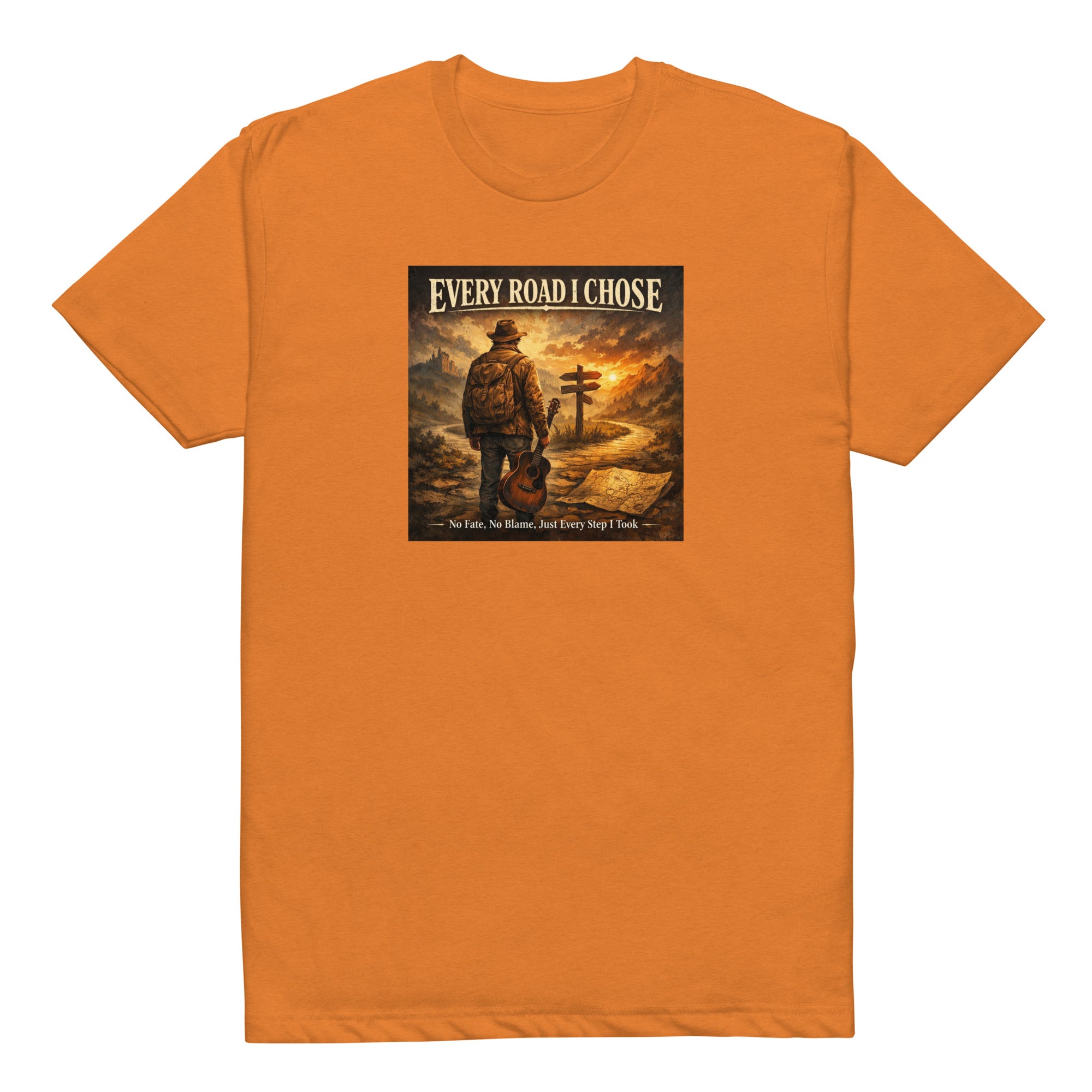 Every Road I Chose T-Shirt Orange Bazaare Mart Graphic Tees