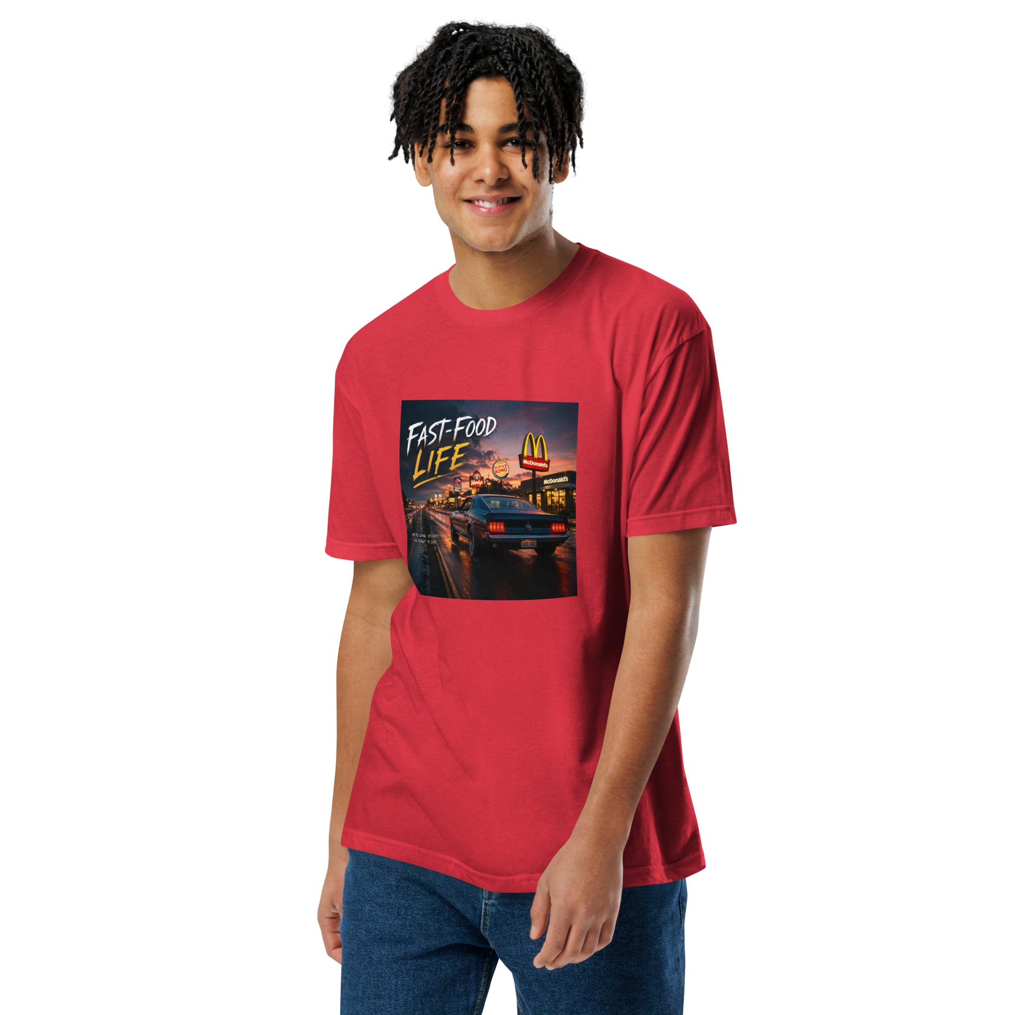 Fast Food Life T-Shirt Red Bazaare Mart Graphic Tees