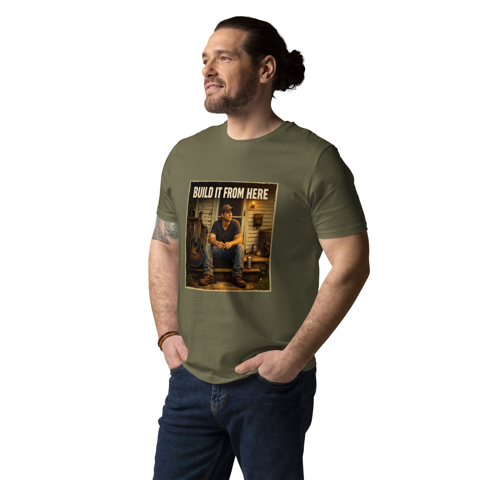 Build It From Here T-Shirt Khaki Bazaare Mart Graphic Tees
