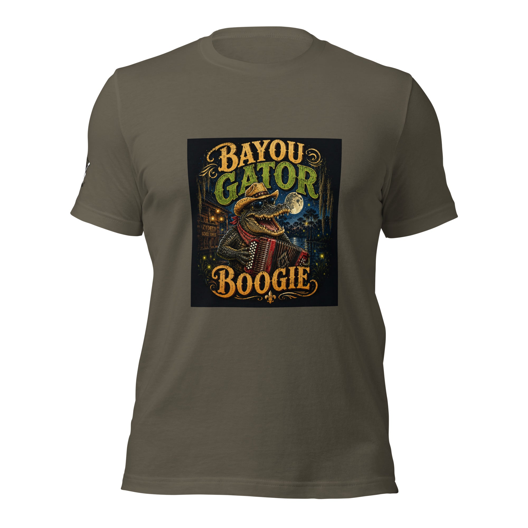Bayou Gator Boogie Unisex Graphic T-Shirt | Louisiana Zydeco Music Tee Bazaare Mart Graphic Tees
