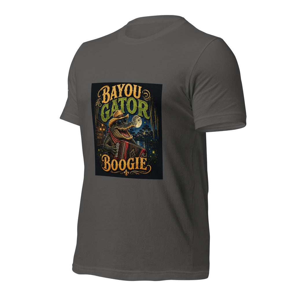 Bayou Gator Boogie Unisex Graphic T-Shirt | Louisiana Zydeco Music Tee Bazaare Mart Graphic Tees