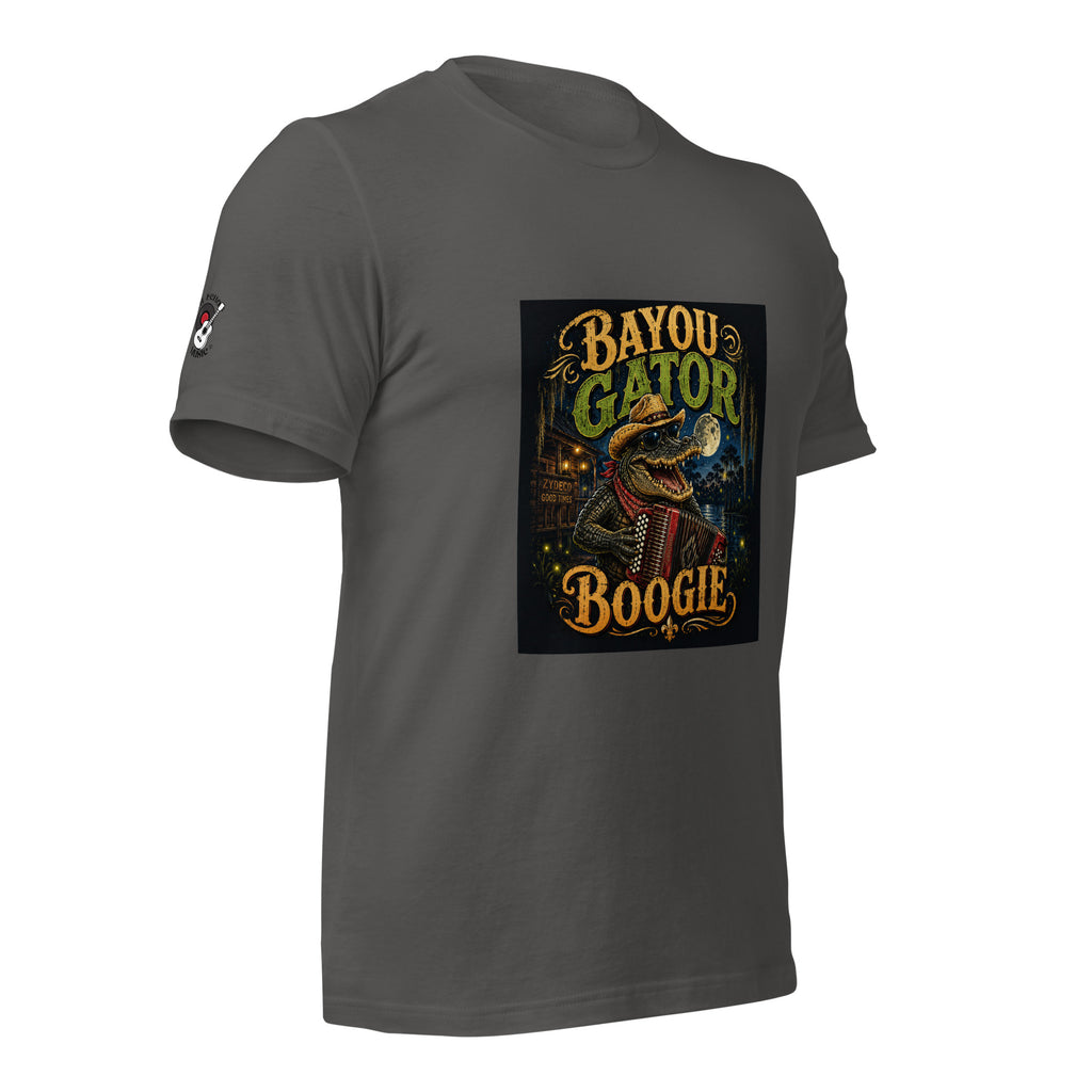 Bayou Gator Boogie Unisex Graphic T-Shirt | Louisiana Zydeco Music Tee Bazaare Mart Graphic Tees