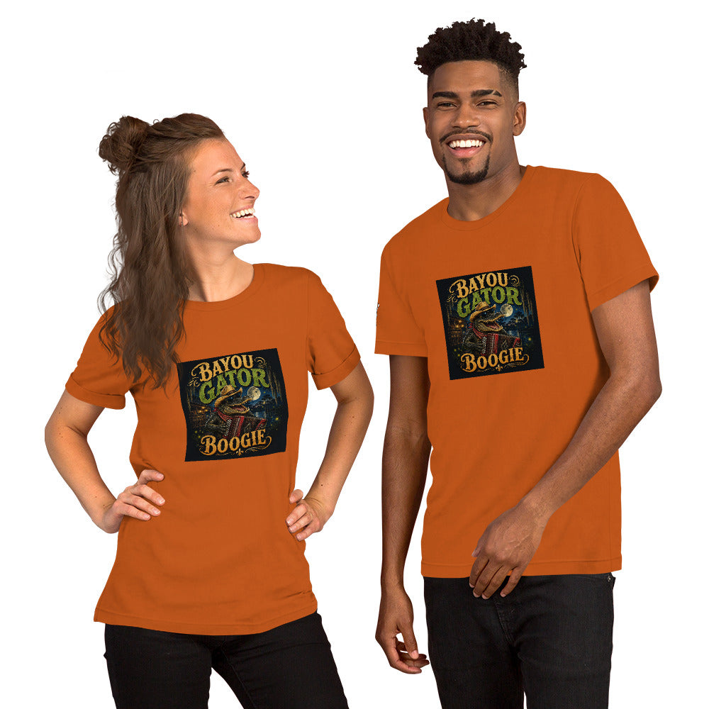 Bayou Gator Boogie Unisex Graphic T-Shirt | Louisiana Zydeco Music Tee Bazaare Mart Graphic Tees