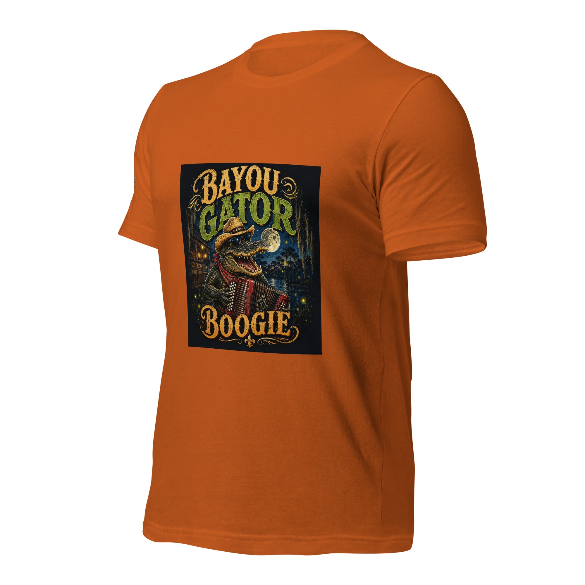 Bayou Gator Boogie Unisex Graphic T-Shirt | Louisiana Zydeco Music Tee Bazaare Mart Graphic Tees