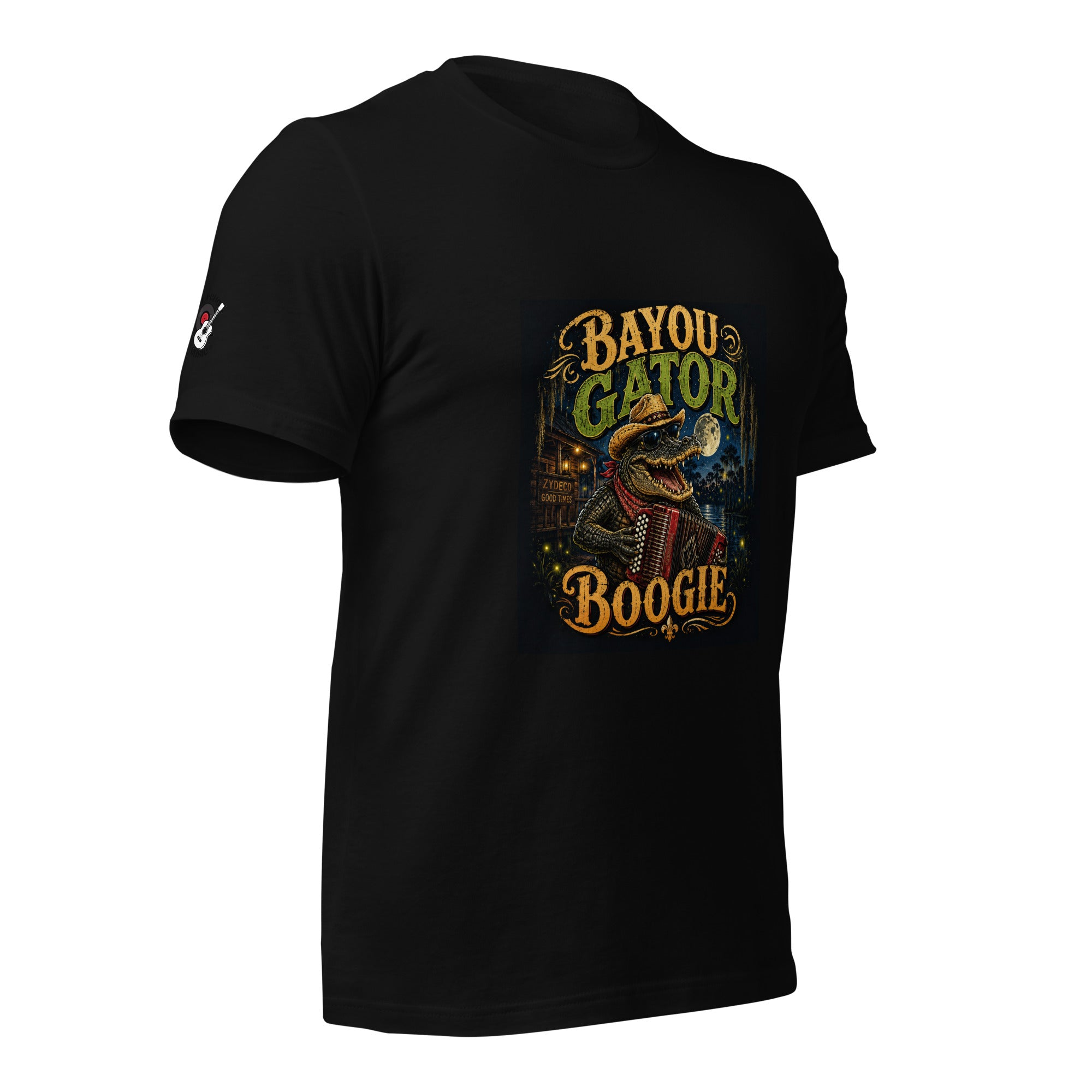 Bayou Gator Boogie Unisex Graphic T-Shirt | Louisiana Zydeco Music Tee Bazaare Mart Graphic Tees