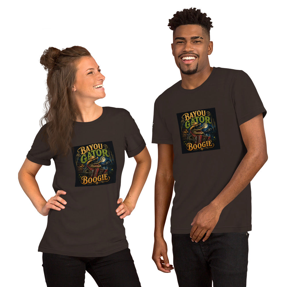 Bayou Gator Boogie Unisex Graphic T-Shirt | Louisiana Zydeco Music Tee Bazaare Mart Graphic Tees