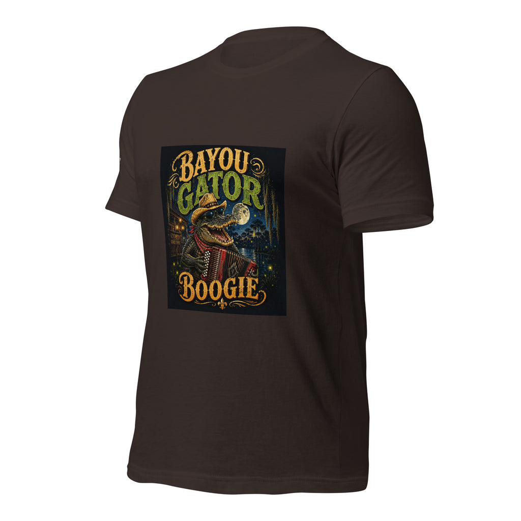 Bayou Gator Boogie Unisex Graphic T-Shirt | Louisiana Zydeco Music Tee Bazaare Mart Graphic Tees