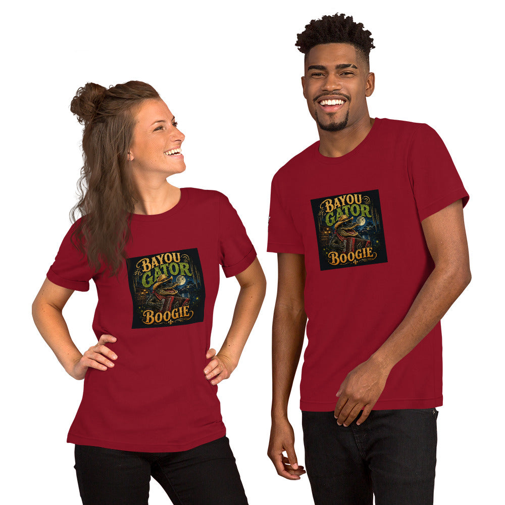 Bayou Gator Boogie Unisex Graphic T-Shirt | Louisiana Zydeco Music Tee Bazaare Mart Graphic Tees