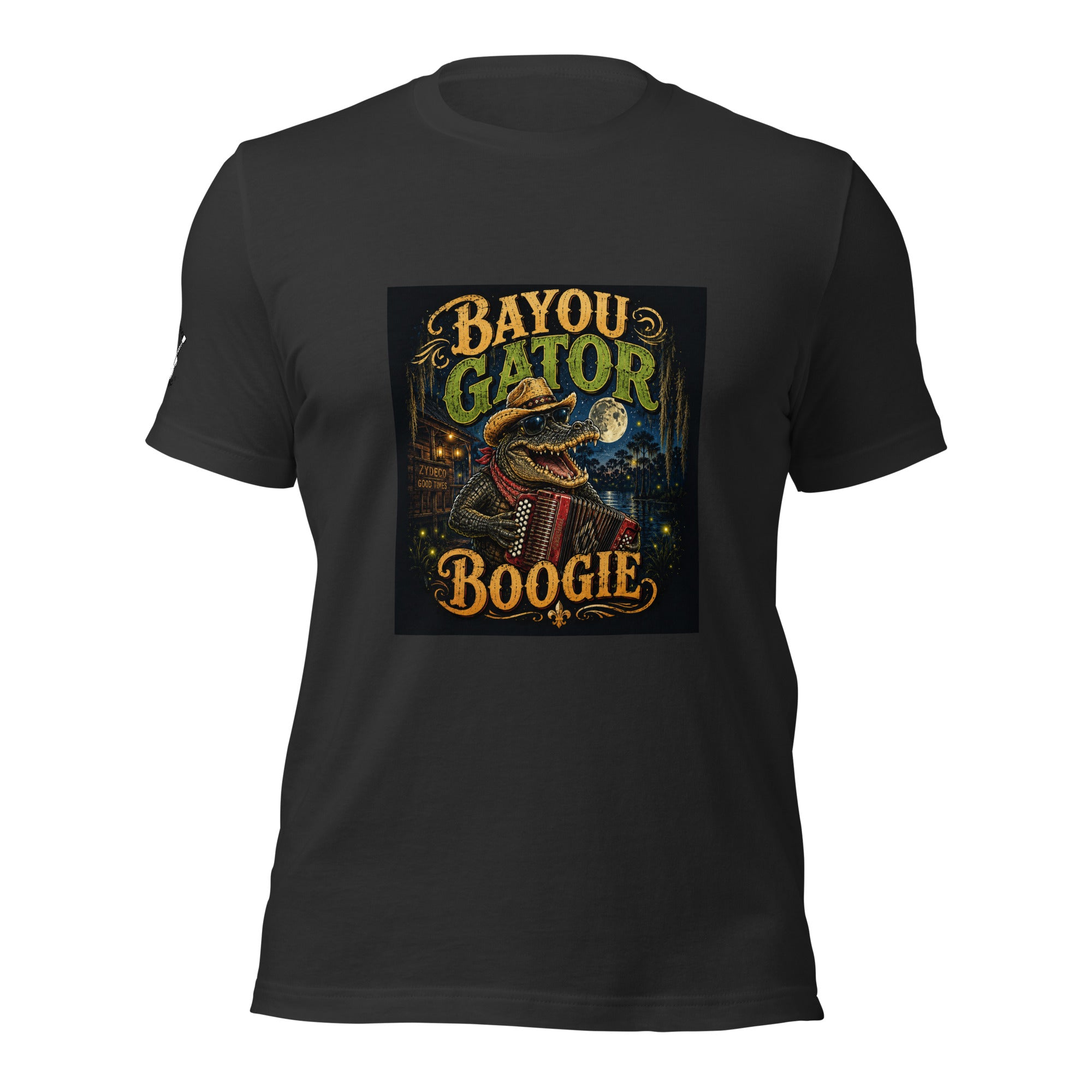 Bayou Gator Boogie Unisex Graphic T-Shirt | Louisiana Zydeco Music Tee Bazaare Mart Graphic Tees
