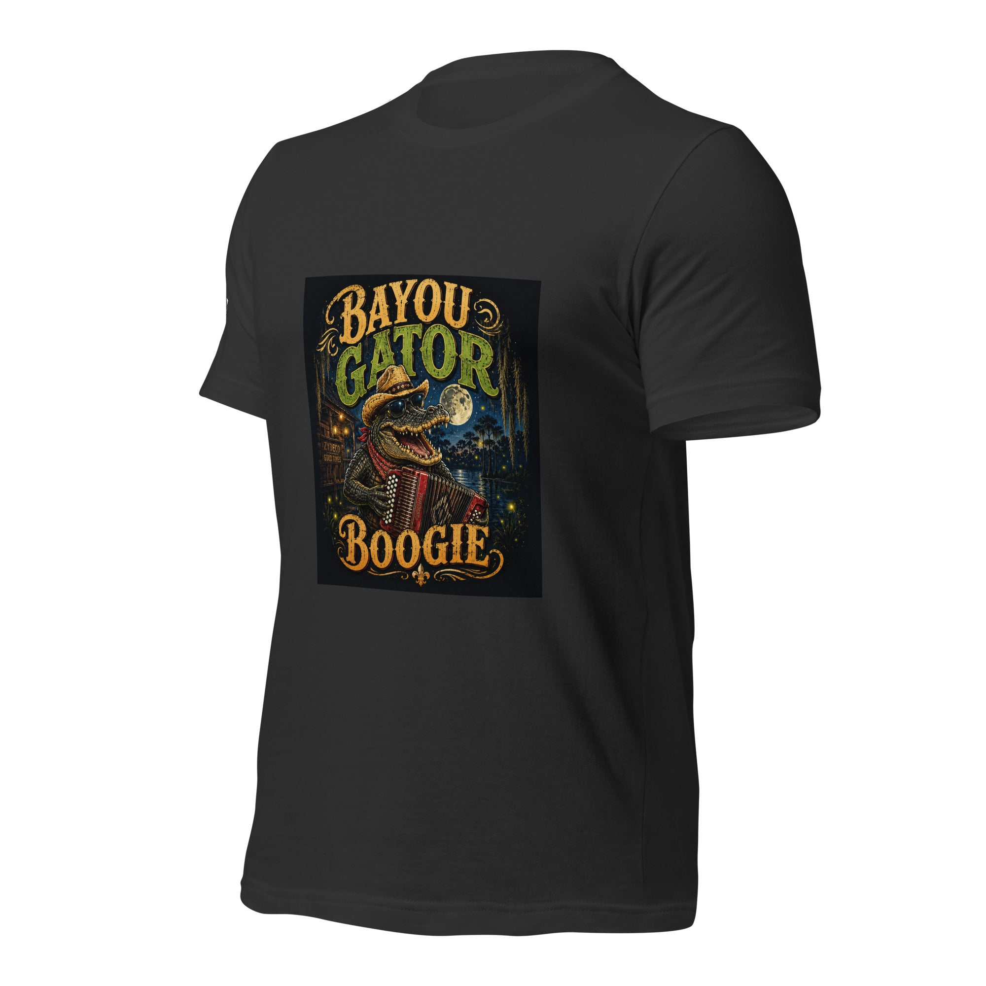 Bayou Gator Boogie Unisex Graphic T-Shirt | Louisiana Zydeco Music Tee Bazaare Mart Graphic Tees