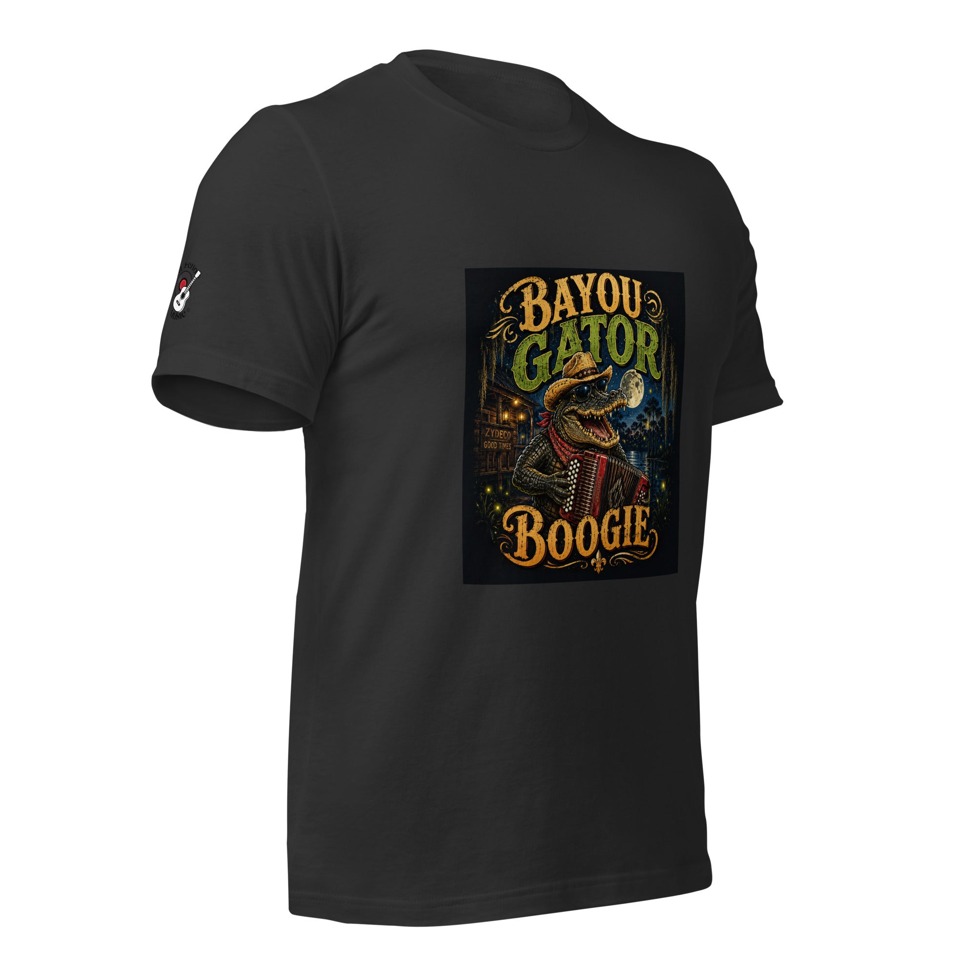 Bayou Gator Boogie Unisex Graphic T-Shirt | Louisiana Zydeco Music Tee Bazaare Mart Graphic Tees