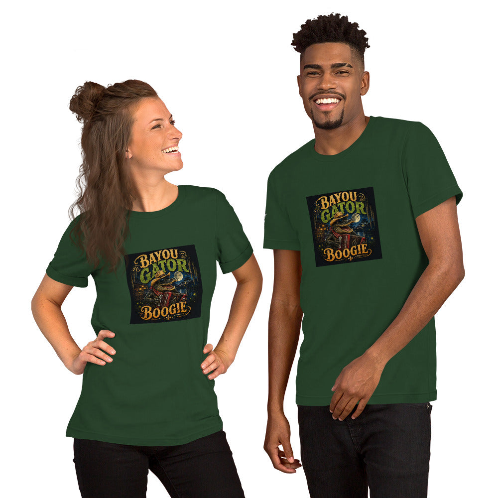 Bayou Gator Boogie Unisex Graphic T-Shirt | Louisiana Zydeco Music Tee Bazaare Mart Graphic Tees