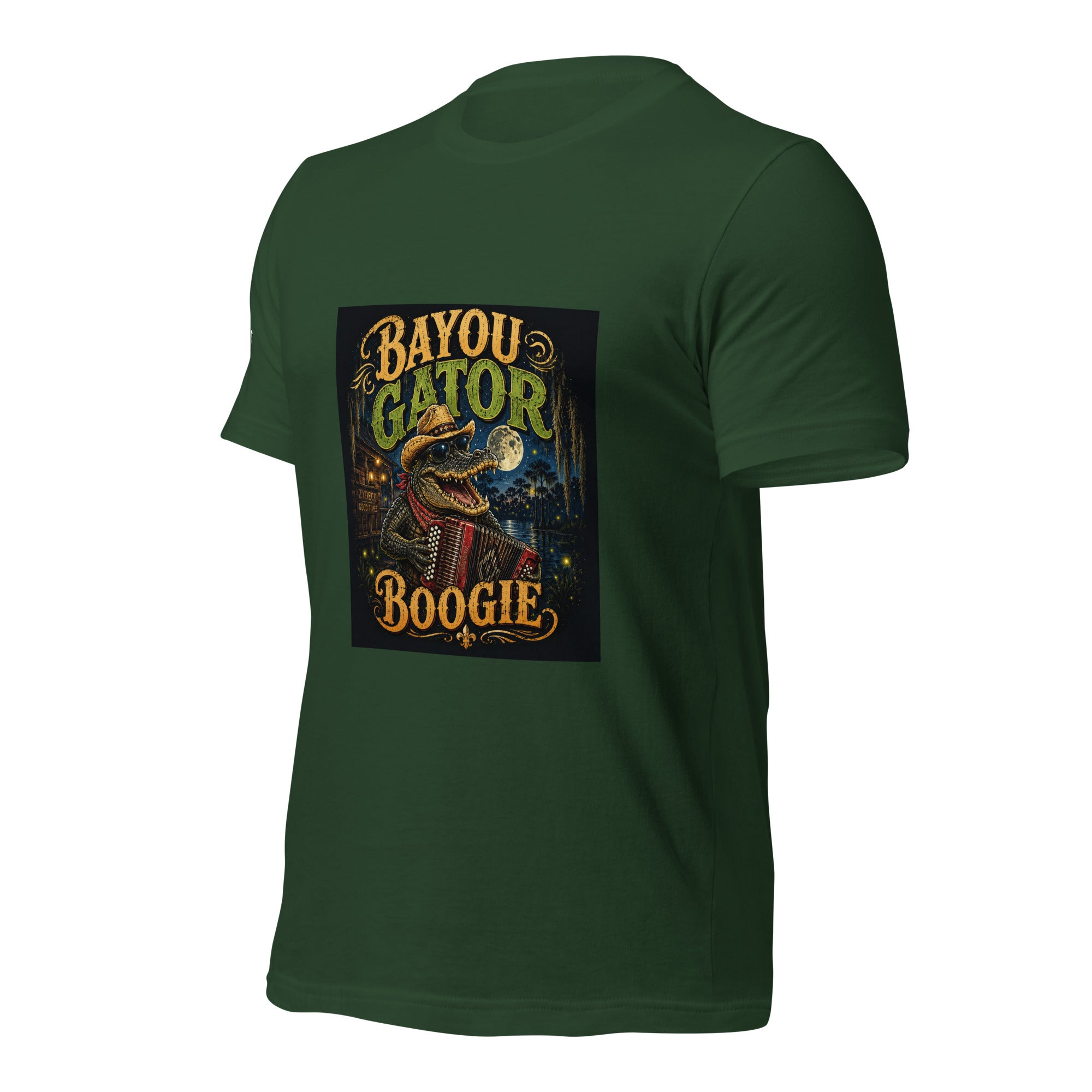 Bayou Gator Boogie Unisex Graphic T-Shirt | Louisiana Zydeco Music Tee Bazaare Mart Graphic Tees
