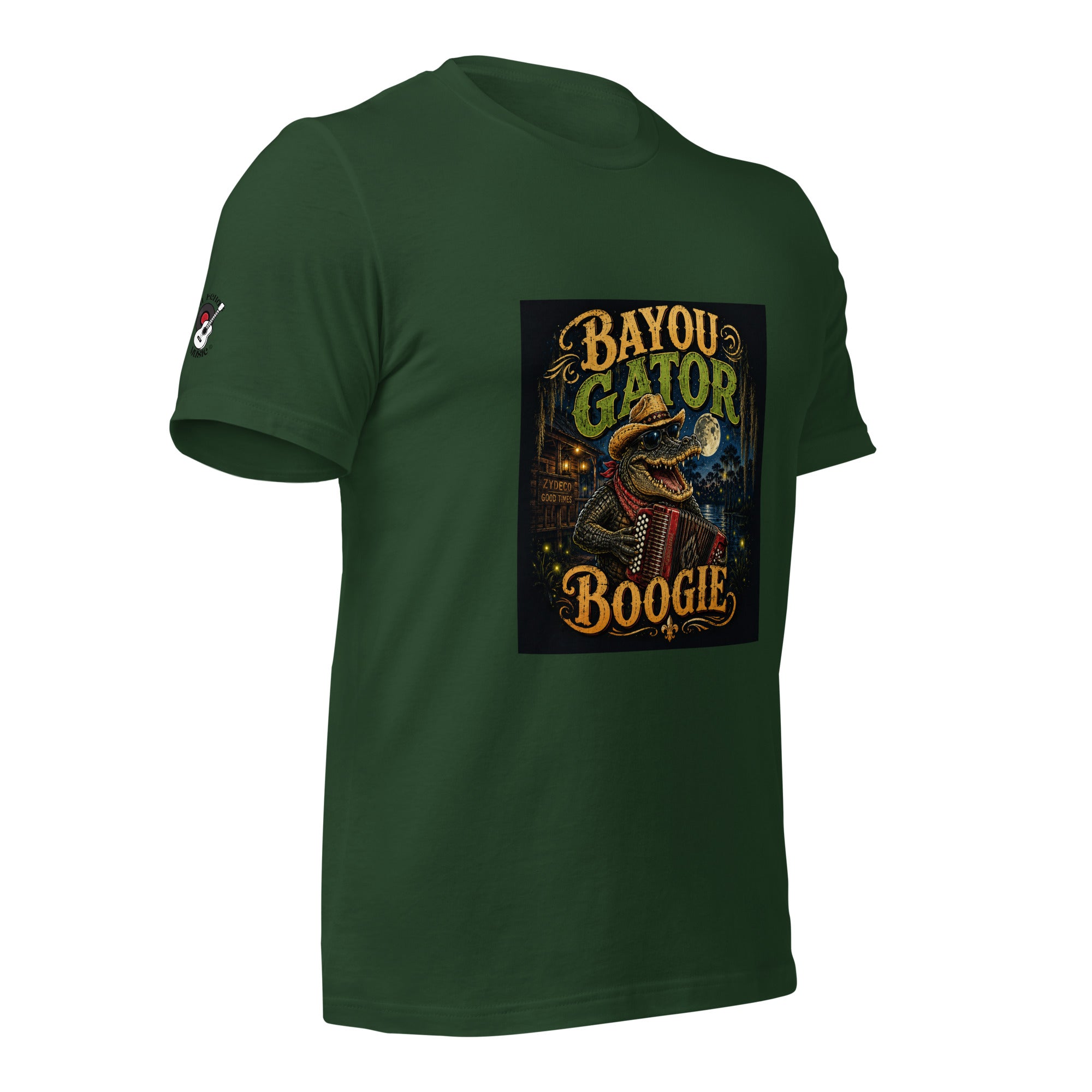 Bayou Gator Boogie Unisex Graphic T-Shirt | Louisiana Zydeco Music Tee Bazaare Mart Graphic Tees