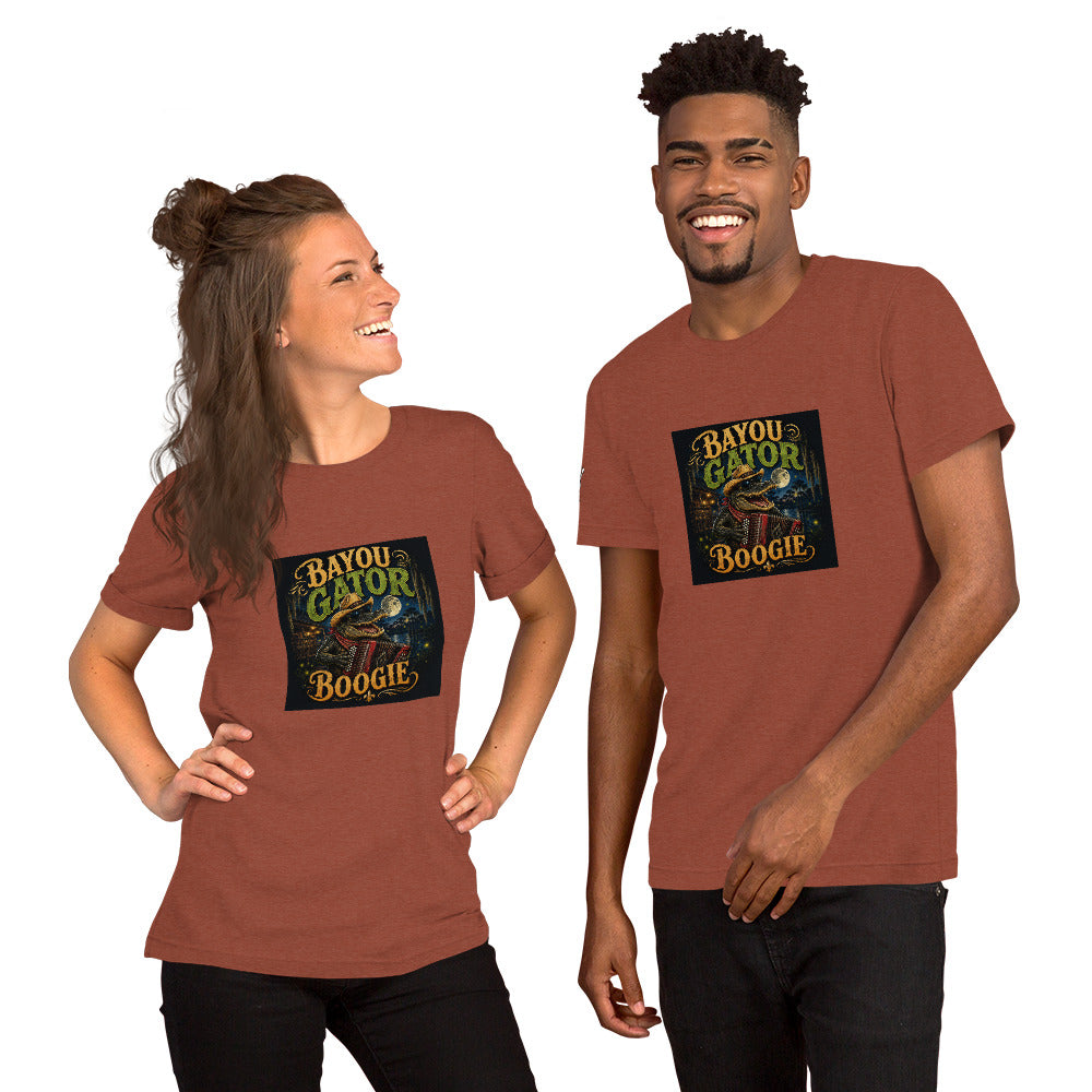 Bayou Gator Boogie Unisex Graphic T-Shirt | Louisiana Zydeco Music Tee Bazaare Mart Graphic Tees