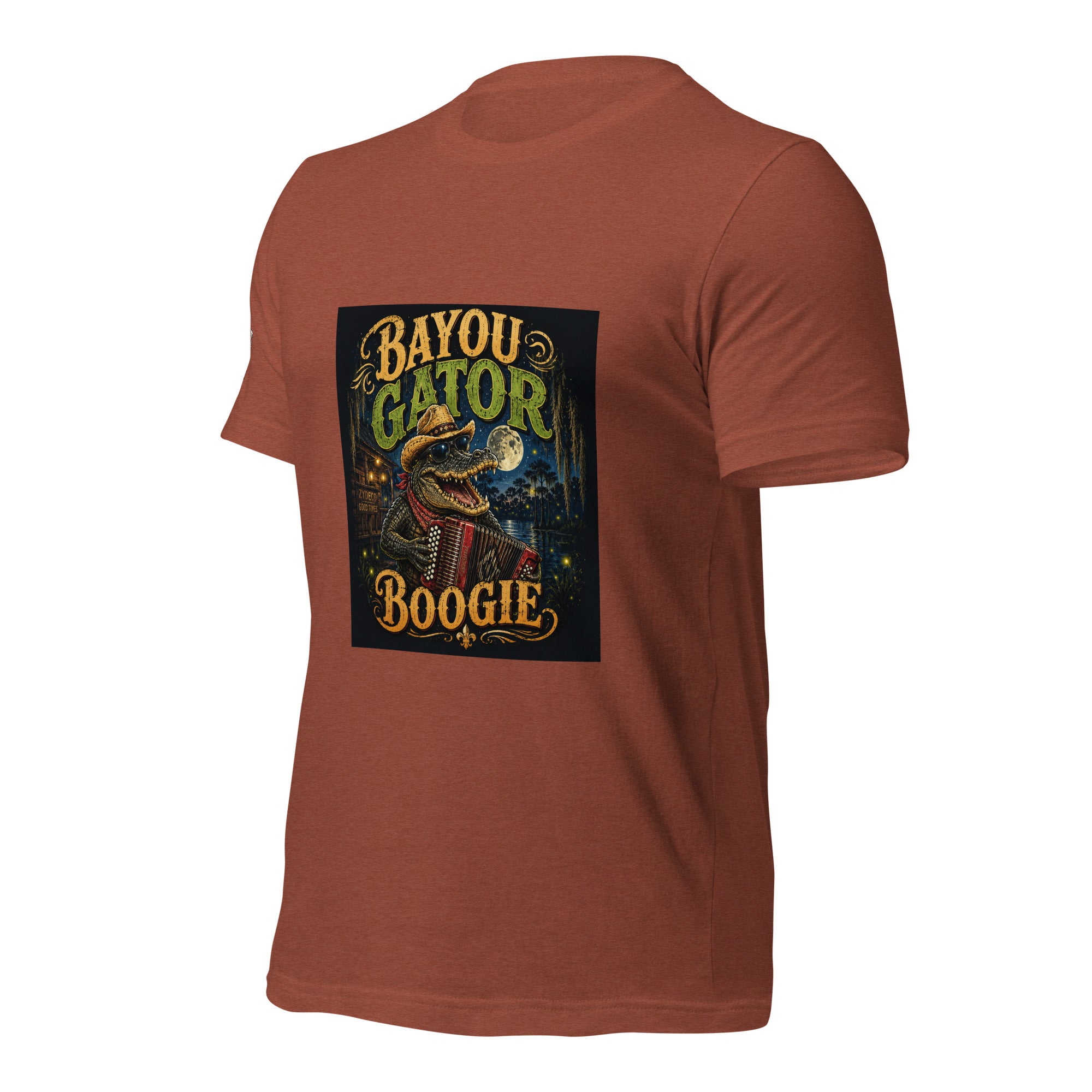 Bayou Gator Boogie Unisex Graphic T-Shirt | Louisiana Zydeco Music Tee Bazaare Mart Graphic Tees