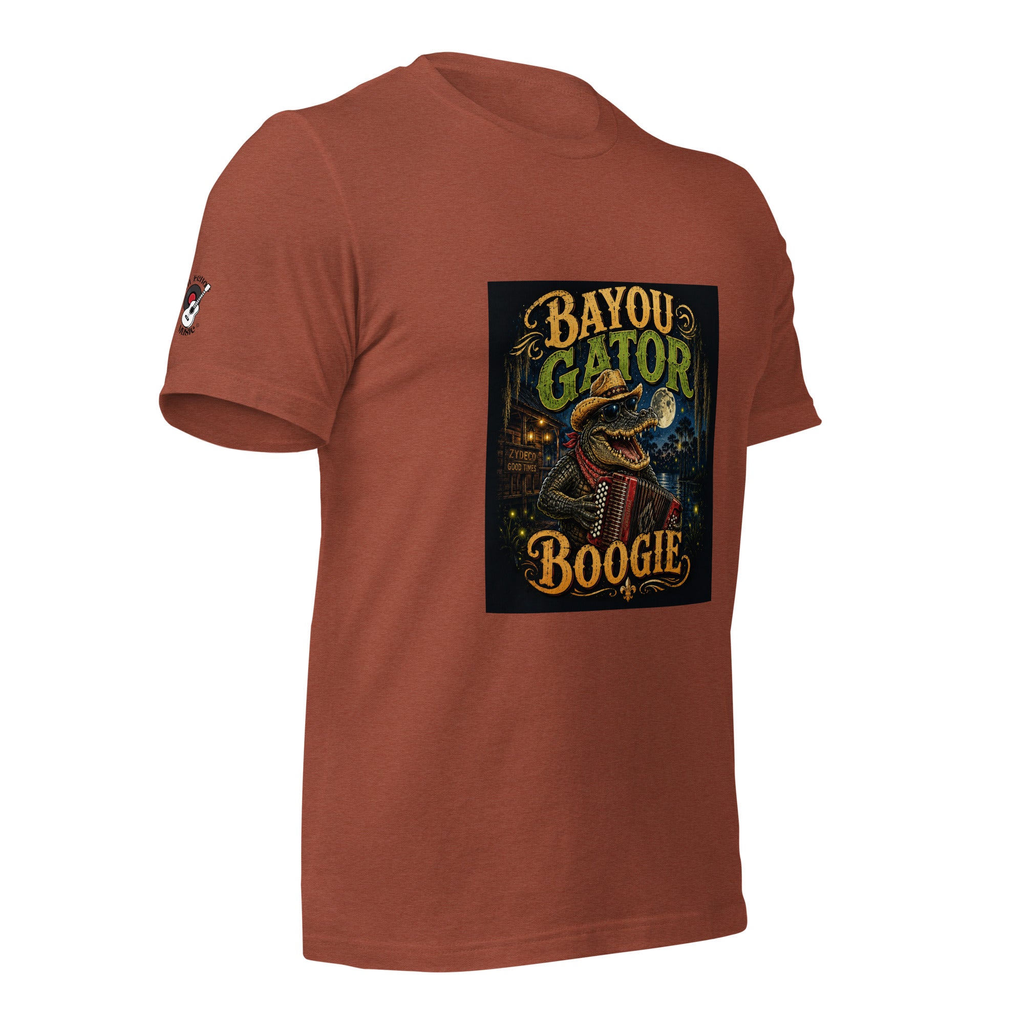Bayou Gator Boogie Unisex Graphic T-Shirt | Louisiana Zydeco Music Tee Bazaare Mart Graphic Tees